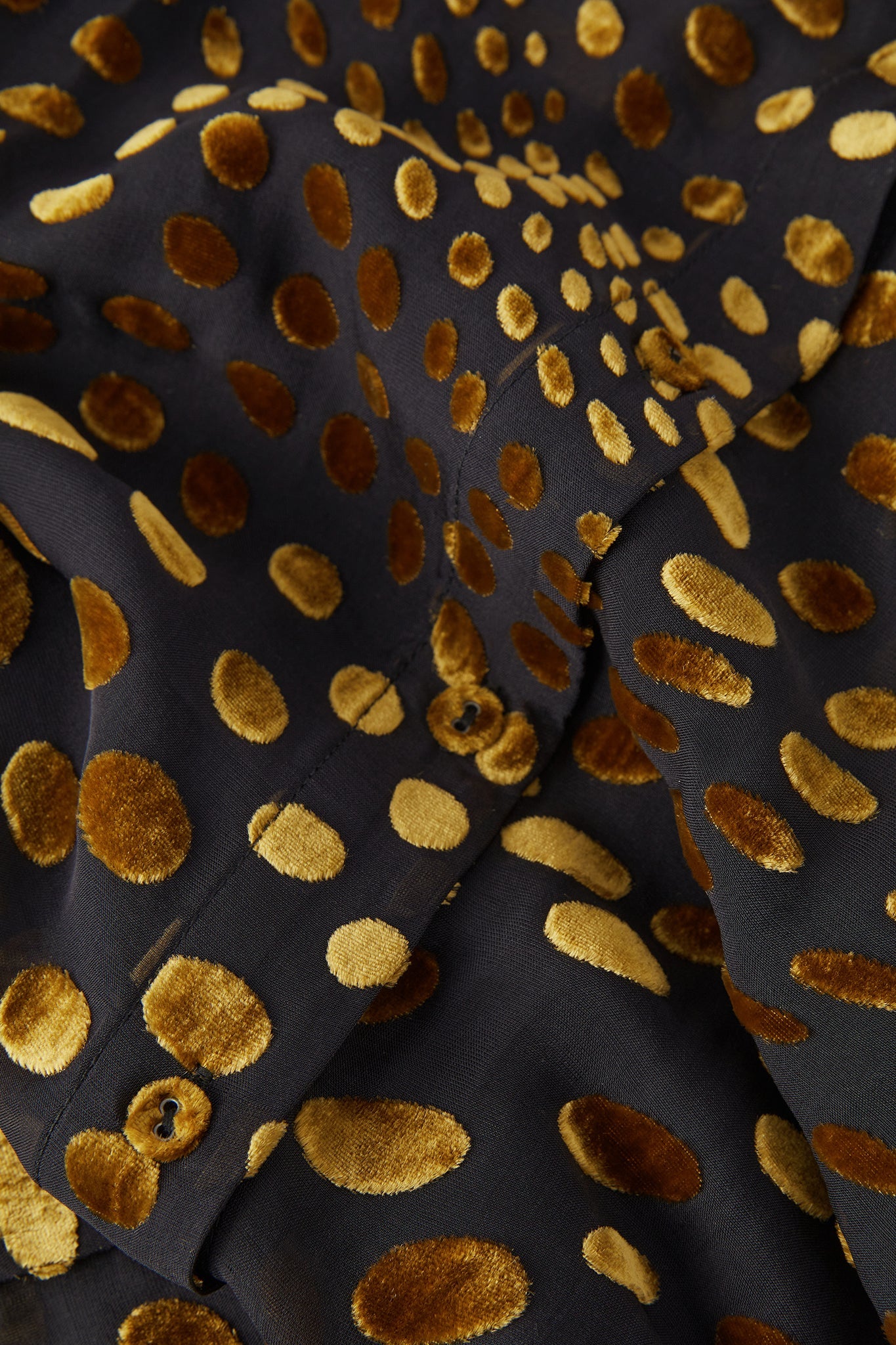 Jasper Conran  Idalia Velvet Burn Out Shirt Gold Spot