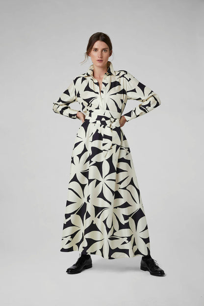 Jasper Conran "Gail" Silk Twill Printed Maxi Skirt