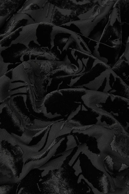 Jasper Conran Idalia Velvet Burn Out Skirt Black Floral