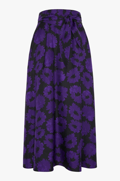 Jasper Conran Isabella Silk Twill Printed Maxi Skirt