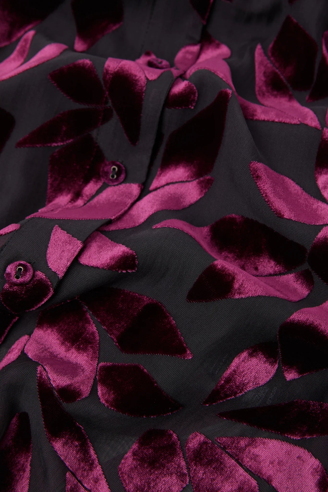 Idalia Velvet Burn Out Shirt Cerise Geo Pink