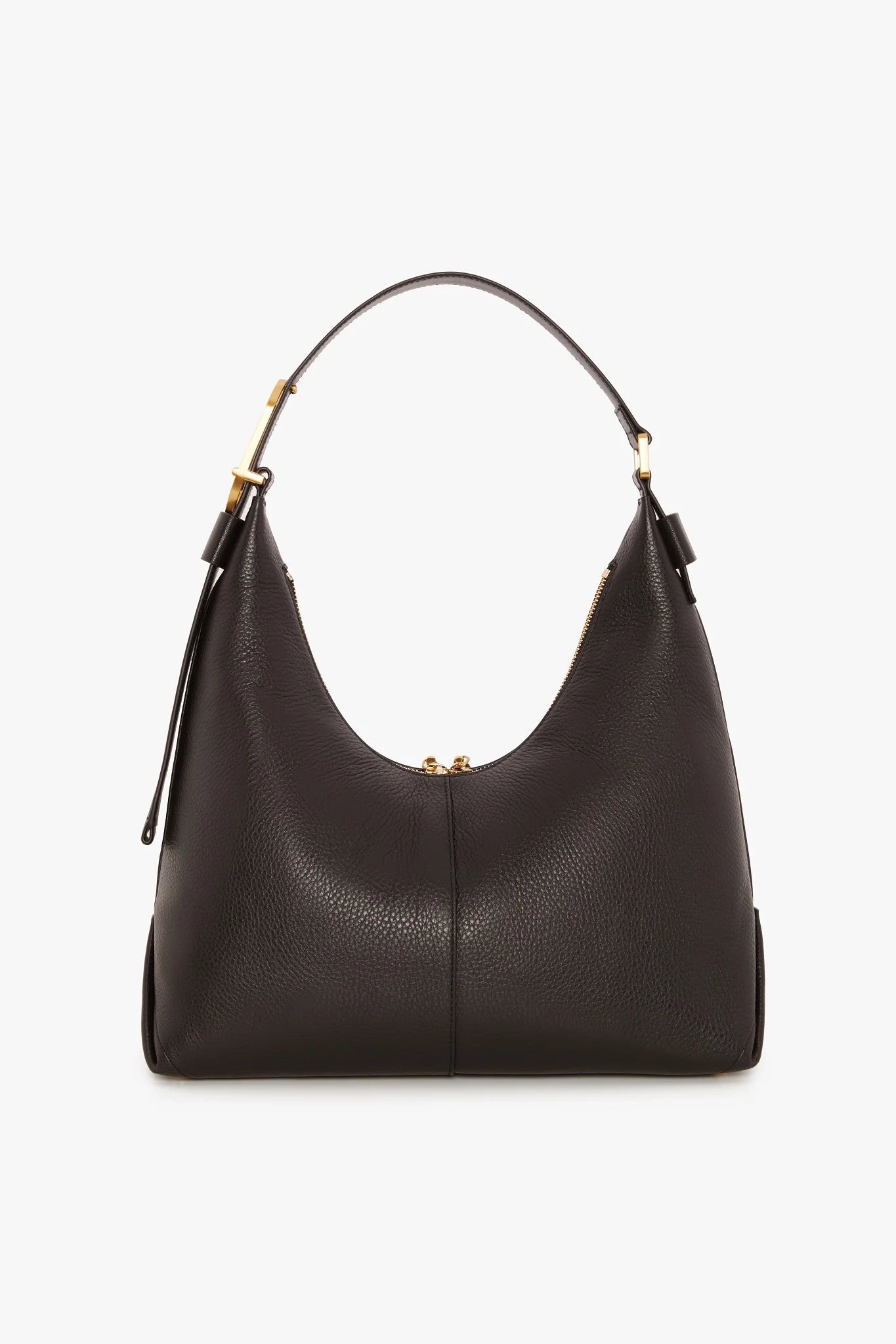 Jasper Conran Beatrix Leather Scoop Hobo in Black