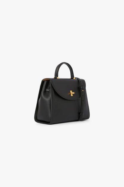 Jasper Conran Gigi Leather Top Handle Grab Bag in Black