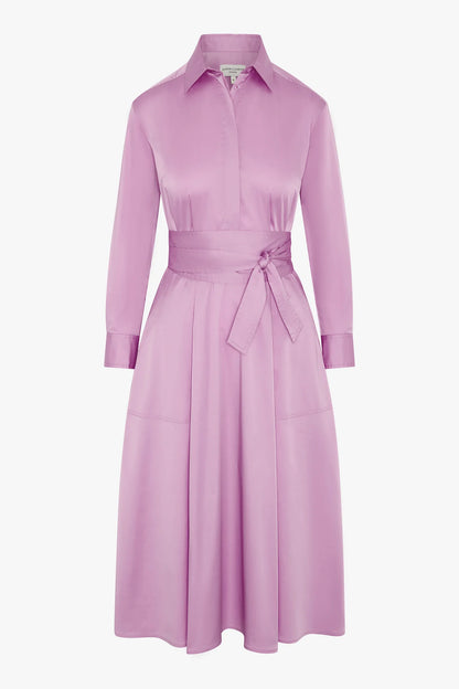 Jasper Conran "Blythe" Full Skirt Shirt Dress in Pink