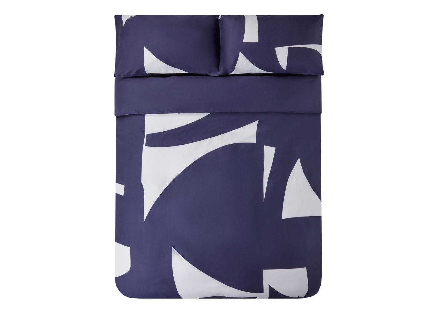 Jasper Conran "Graphic Print" 300TC Duvet Cover Set in Mid Blue