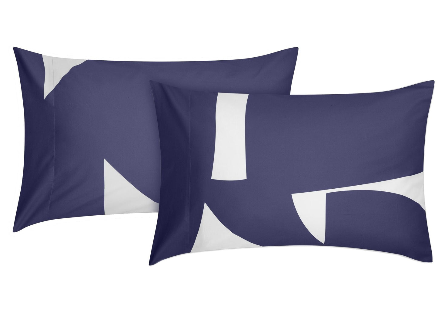 Jasper Conran "Graphic Print" 300TC Duvet Cover Set in Mid Blue