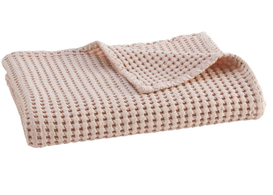 Christy "Waffle" Bath Towel Collections in Blush