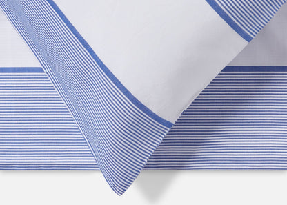 Jasper Conran "Dyed Jacquard" Duvet Cover Set in Blue Pinstripe