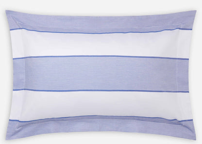 Jasper Conran "Dyed Jacquard" Duvet Cover Set in Blue Pinstripe