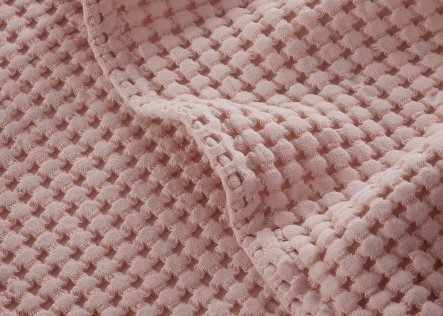Christy "Waffle" Bath Towel Collections in Blush