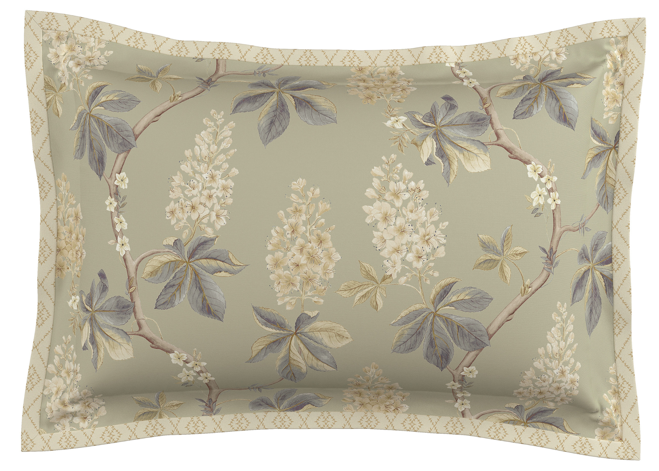 Sanderson "Chestnut Tree" Duvet Cover Set in Grey Blue & Sage