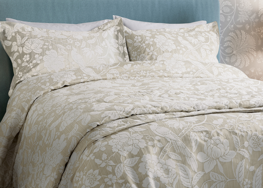 Sanderson "Pyramus" Duvet Cover Set in Linen