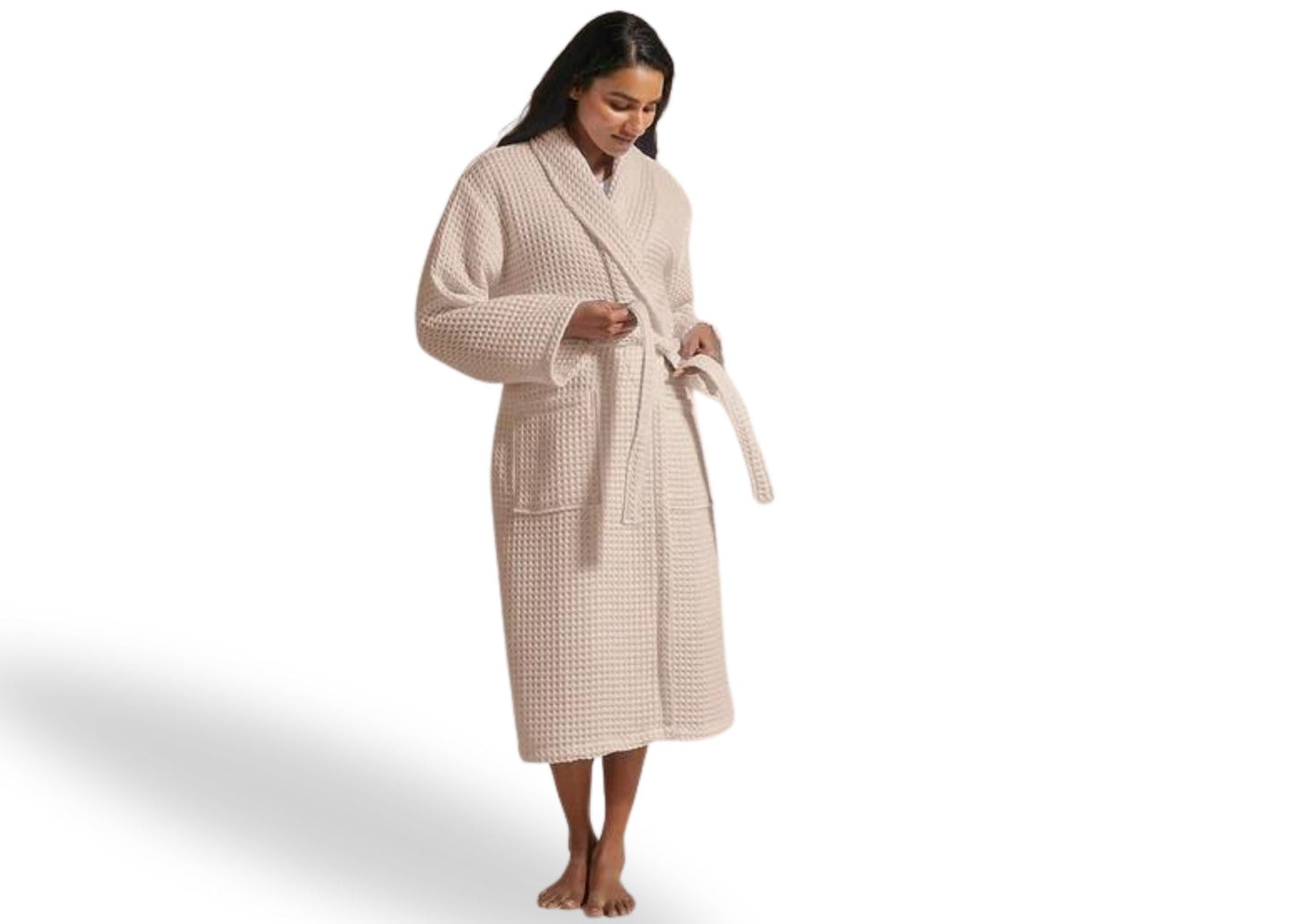 Christy "Waffle" Bathrobe in Blush