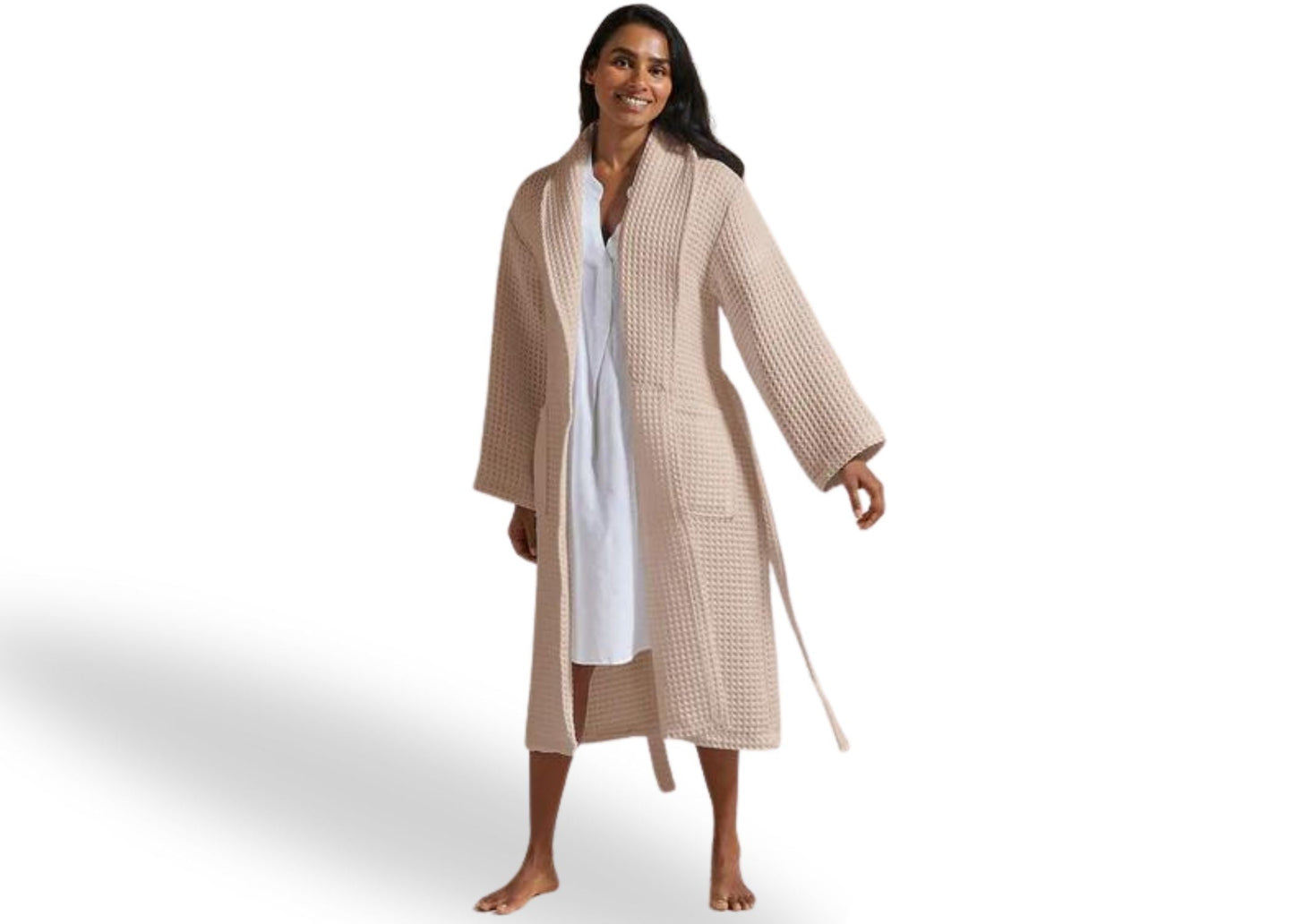 Christy "Waffle" Bathrobe in Blush