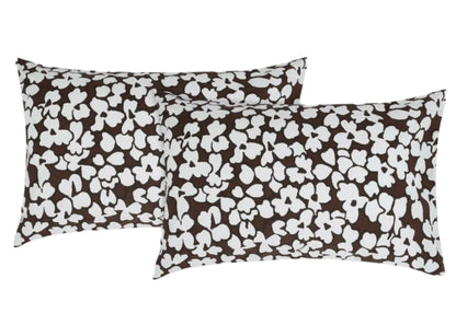 Jasper Conran "Abstract Floral Print" Duvet Cover Set in Chocolate