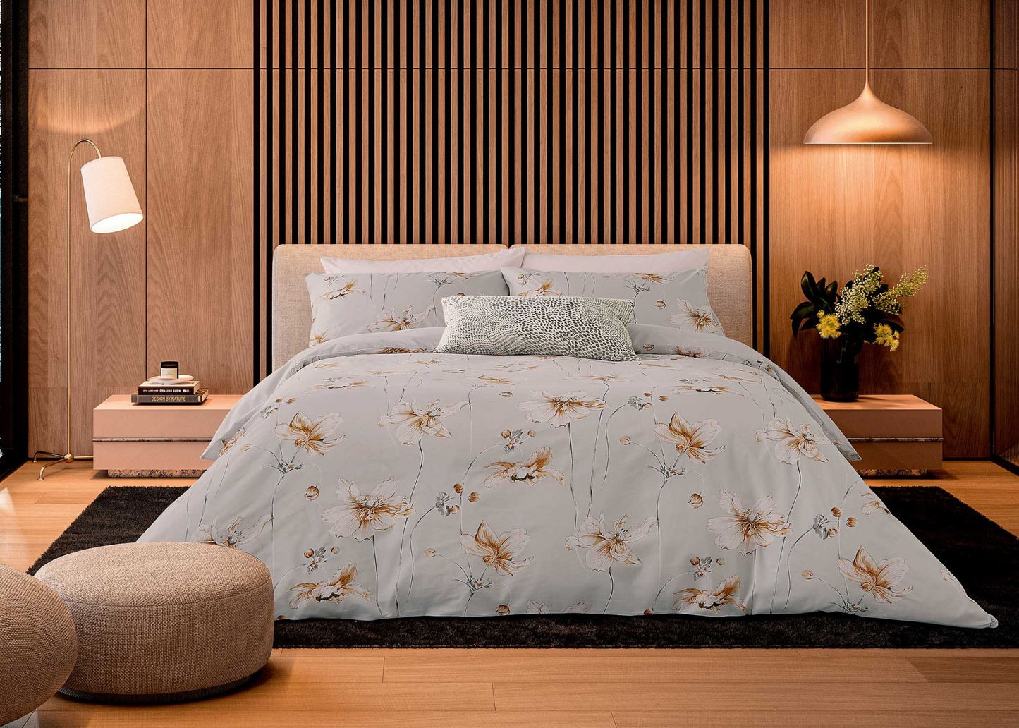 Nalu by Nicole Scherzinger "Alaula" Duvet Cover Set in Stone & Sunset