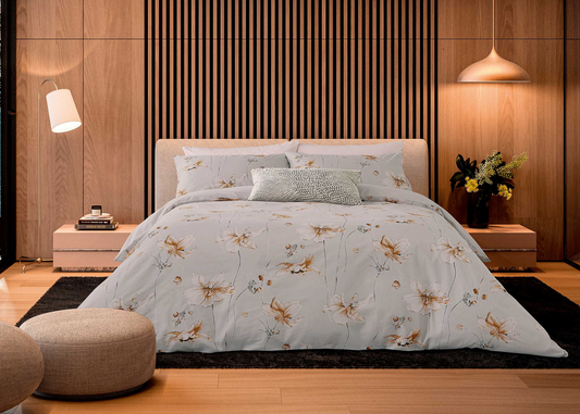Nalu by Nicole Scherzinger "Alaula" Duvet Cover Set in Stone & Sunset