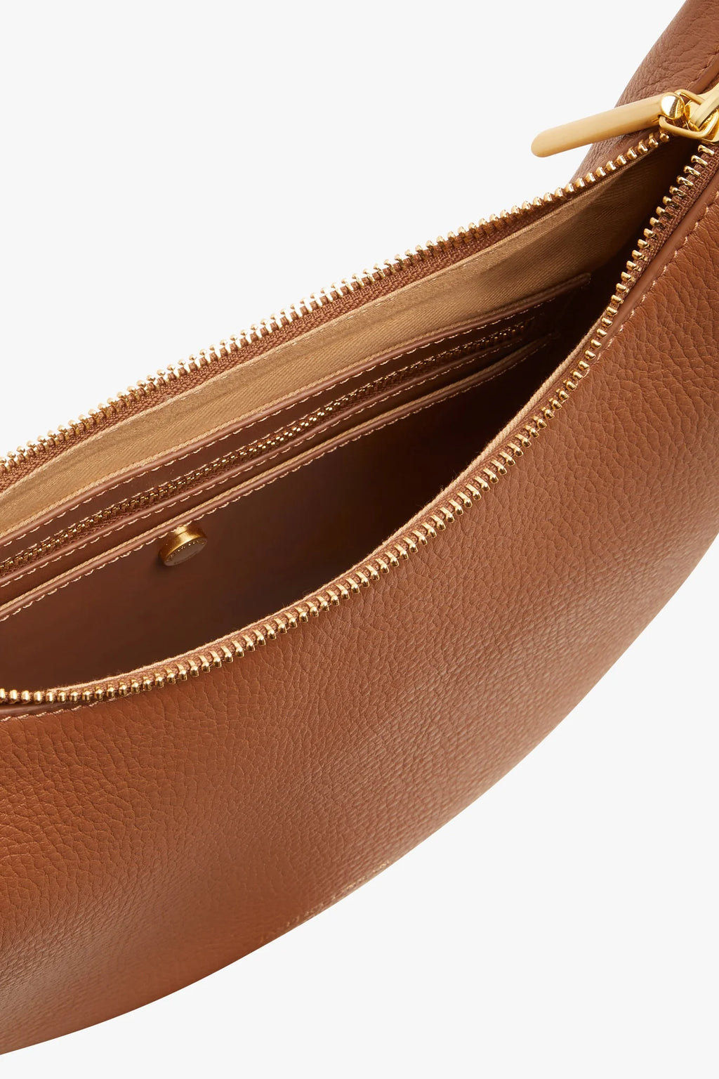 Beatrix Scoop Leather Cross Body in Tan