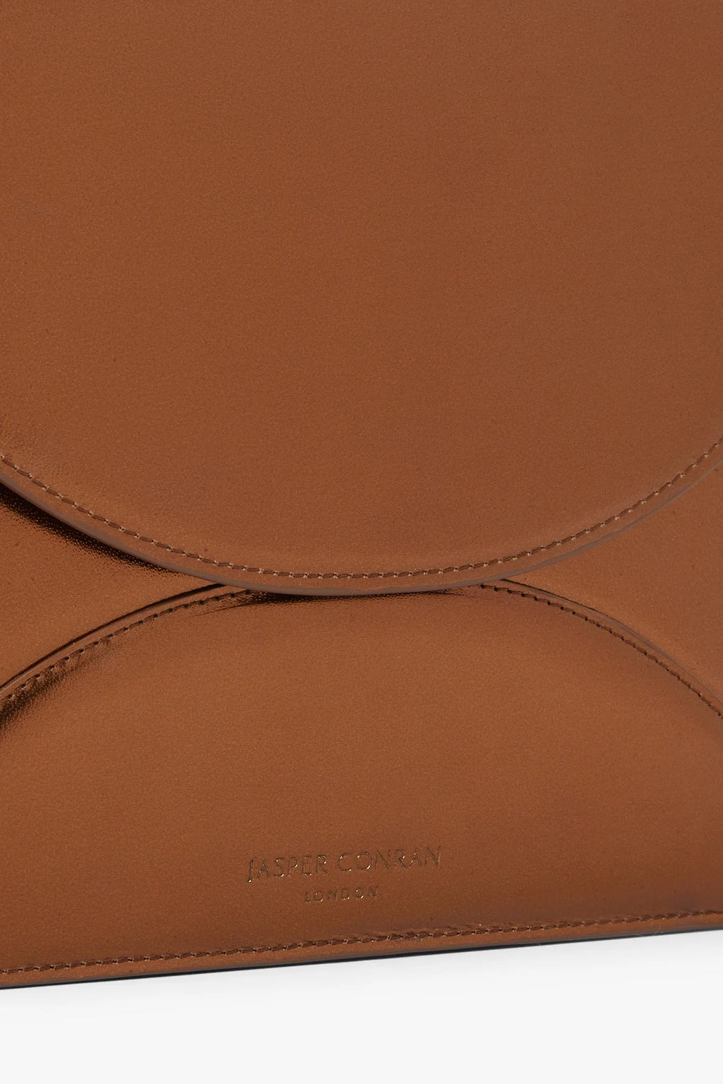 Jasper Conran "Gabriella" Leather Clutch Bag in Bronze