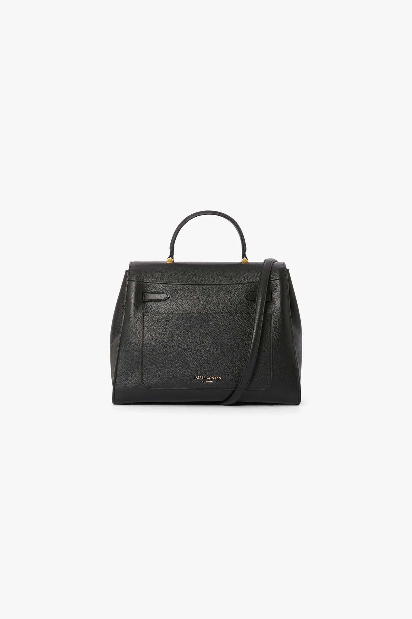 Jasper Conran Gigi Leather Top Handle Grab Bag in Black