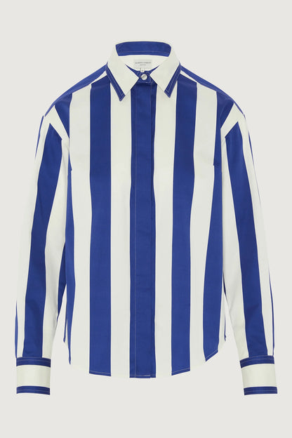 Jasper Conran "Floretta" Striped Button Through Cotton Shirt
