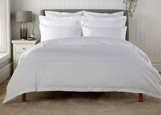 Christy "500TC Luxury Supima" Bed Linen with White Triple Embroidery