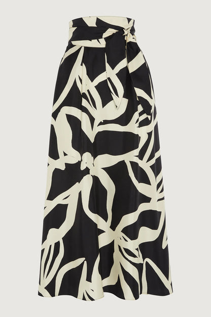 Jasper Conran "Gail" Silk Twill Printed Maxi Skirt