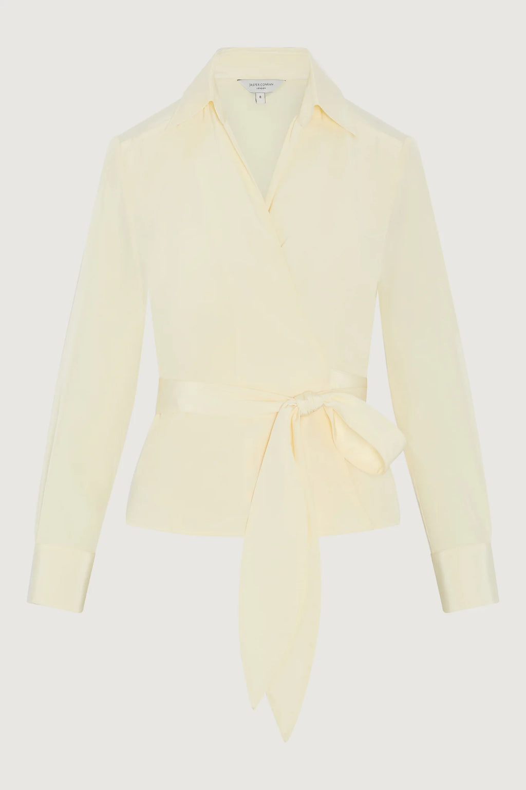 Jasper Conran "Genevieve" Silk Wrap Shirt in Champagne