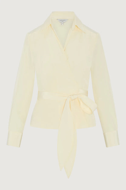 Jasper Conran "Genevieve" Silk Wrap Shirt