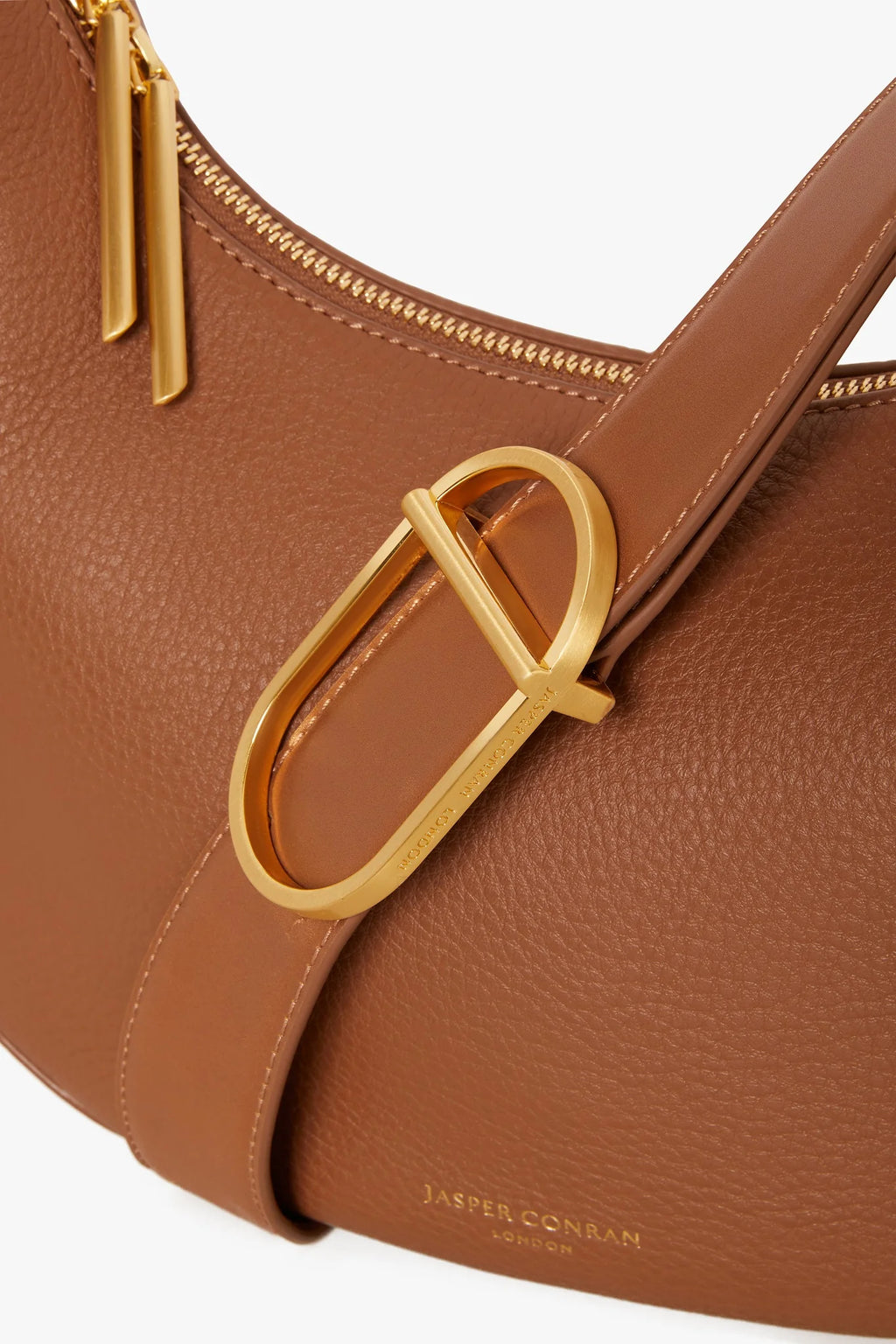 Beatrix Scoop Leather Cross Body in Tan