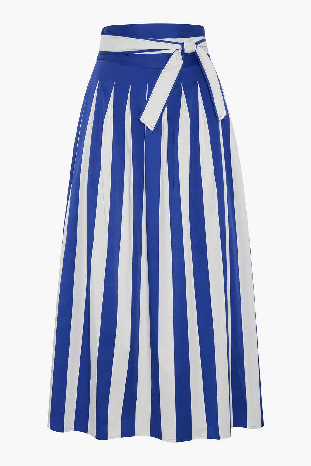 Jasper Conran "Hope" Striped Skirt Cotton in Blue