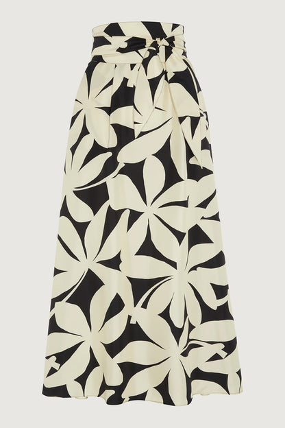 Jasper Conran "Gail" Silk Twill Printed Maxi Skirt