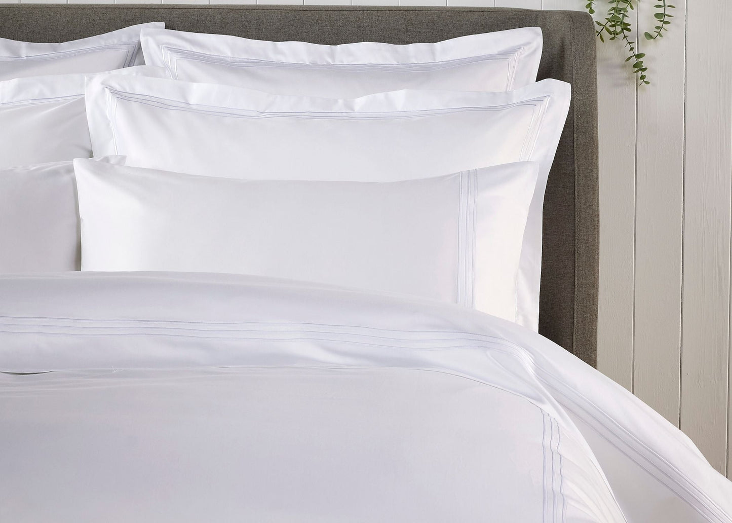 Christy "500TC Luxury Supima" Bed Linen with White Triple Embroidery
