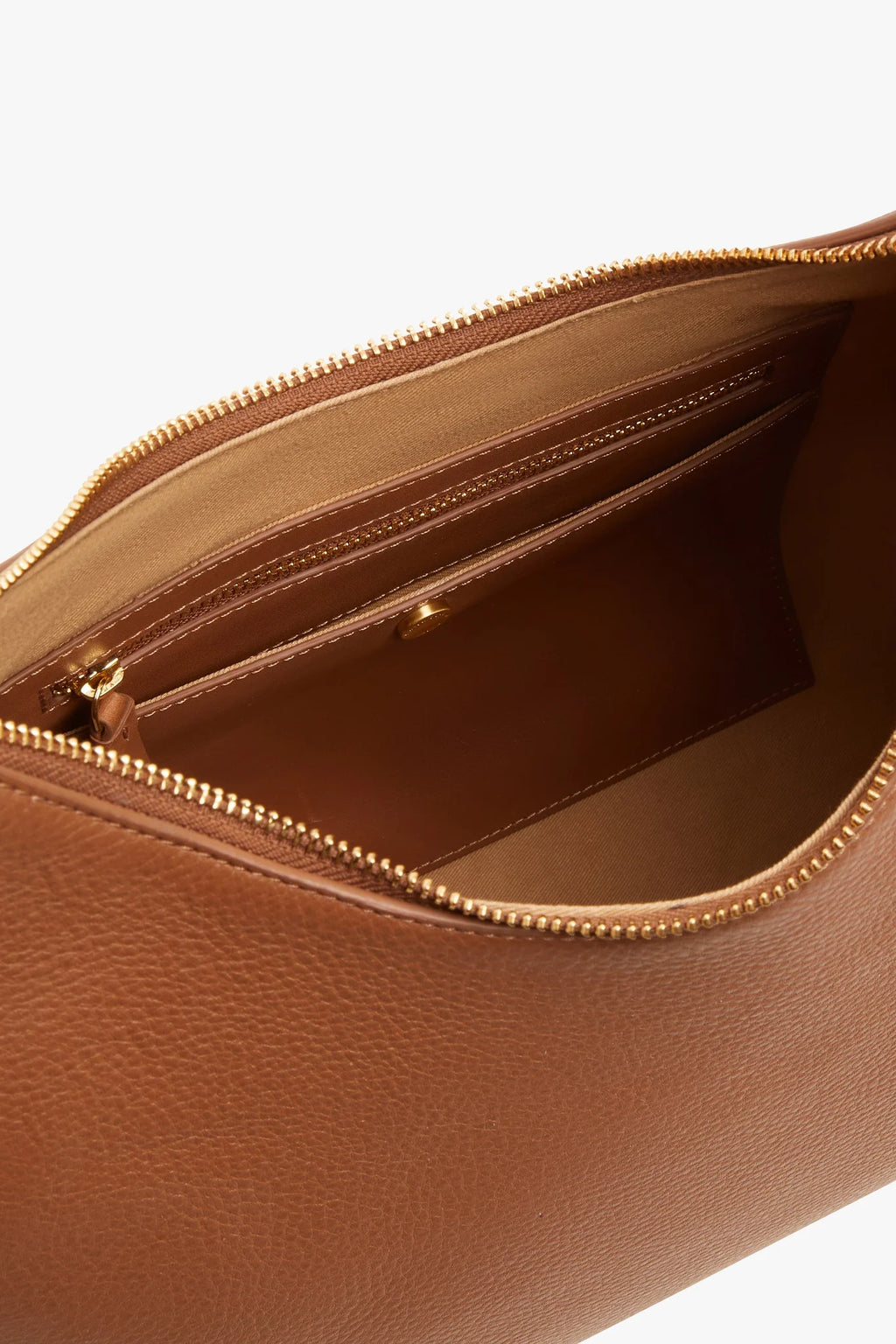 Beatrix Leather Scoop Hobo in Tan