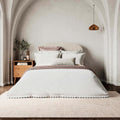 Avita Geo Scallop Pillowcase in White