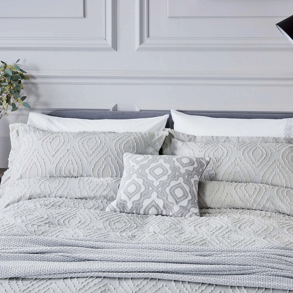 Gia Duvet Cover Set in Silver