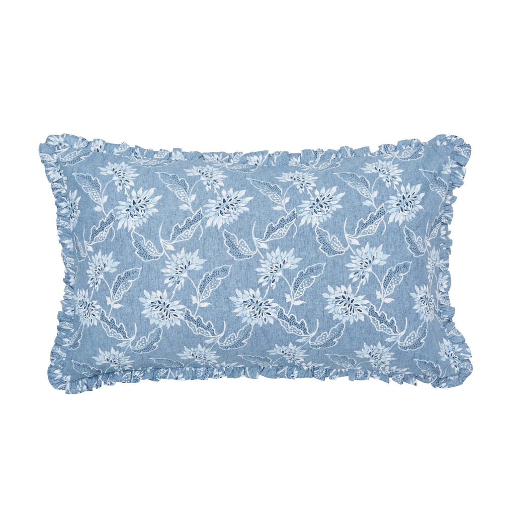 Miya Duvet Cover Set in Chambray Blue
