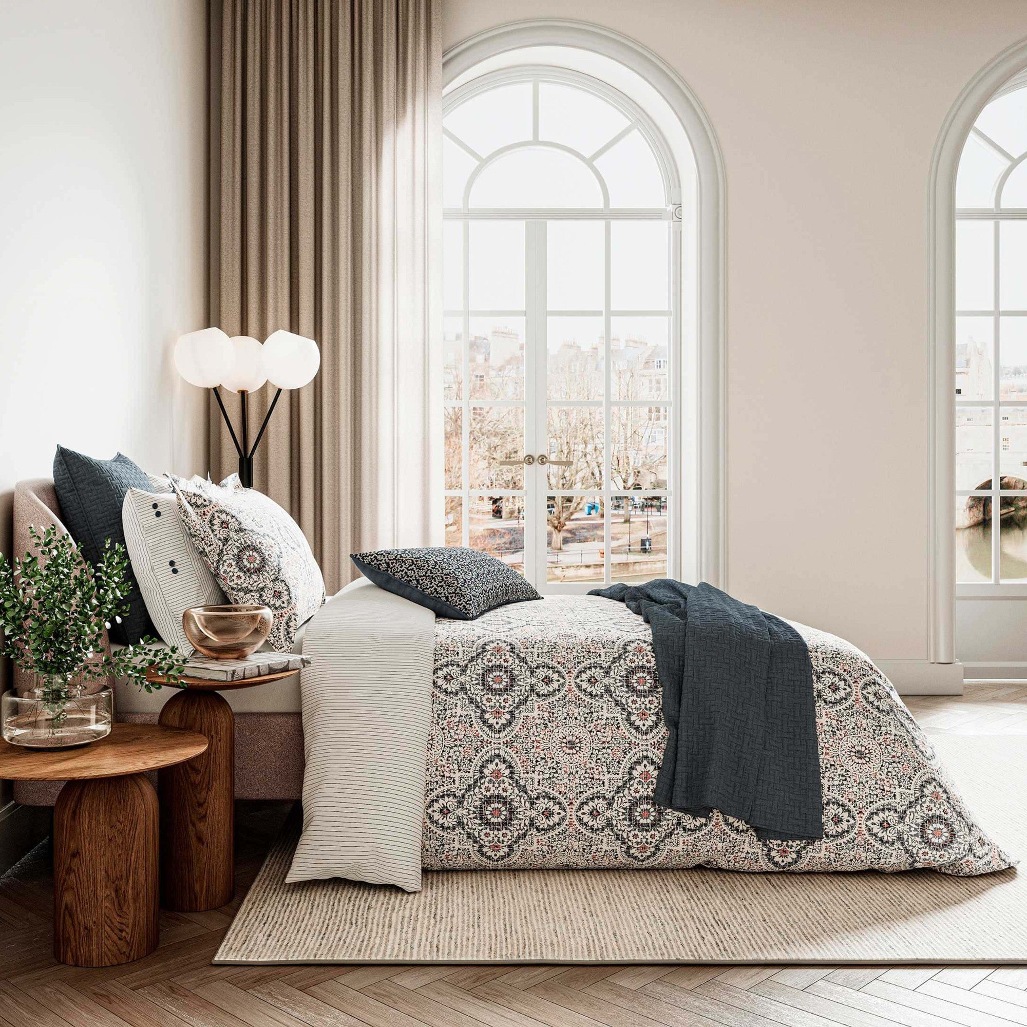 Nena Duvet Cover Set in Denim