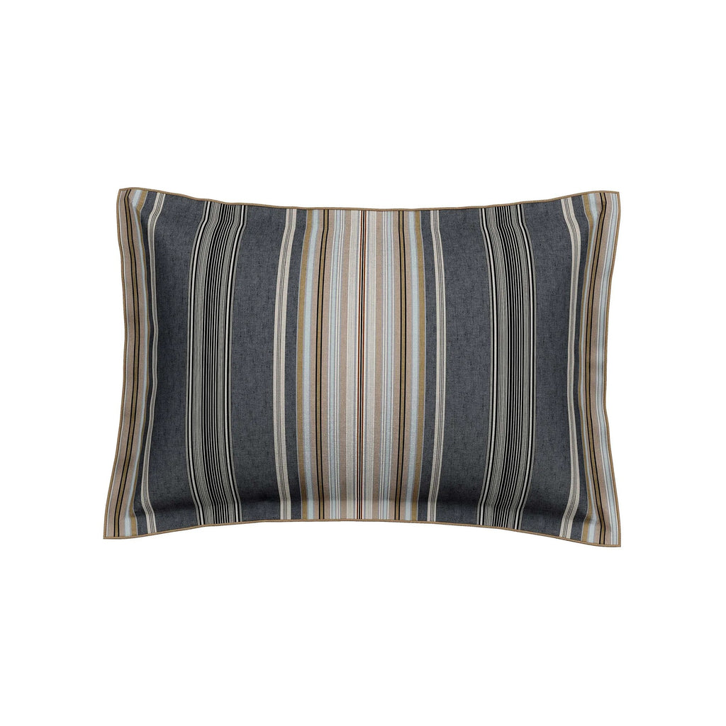 Oscar Duvet Cover Set in Charcoal & Tan