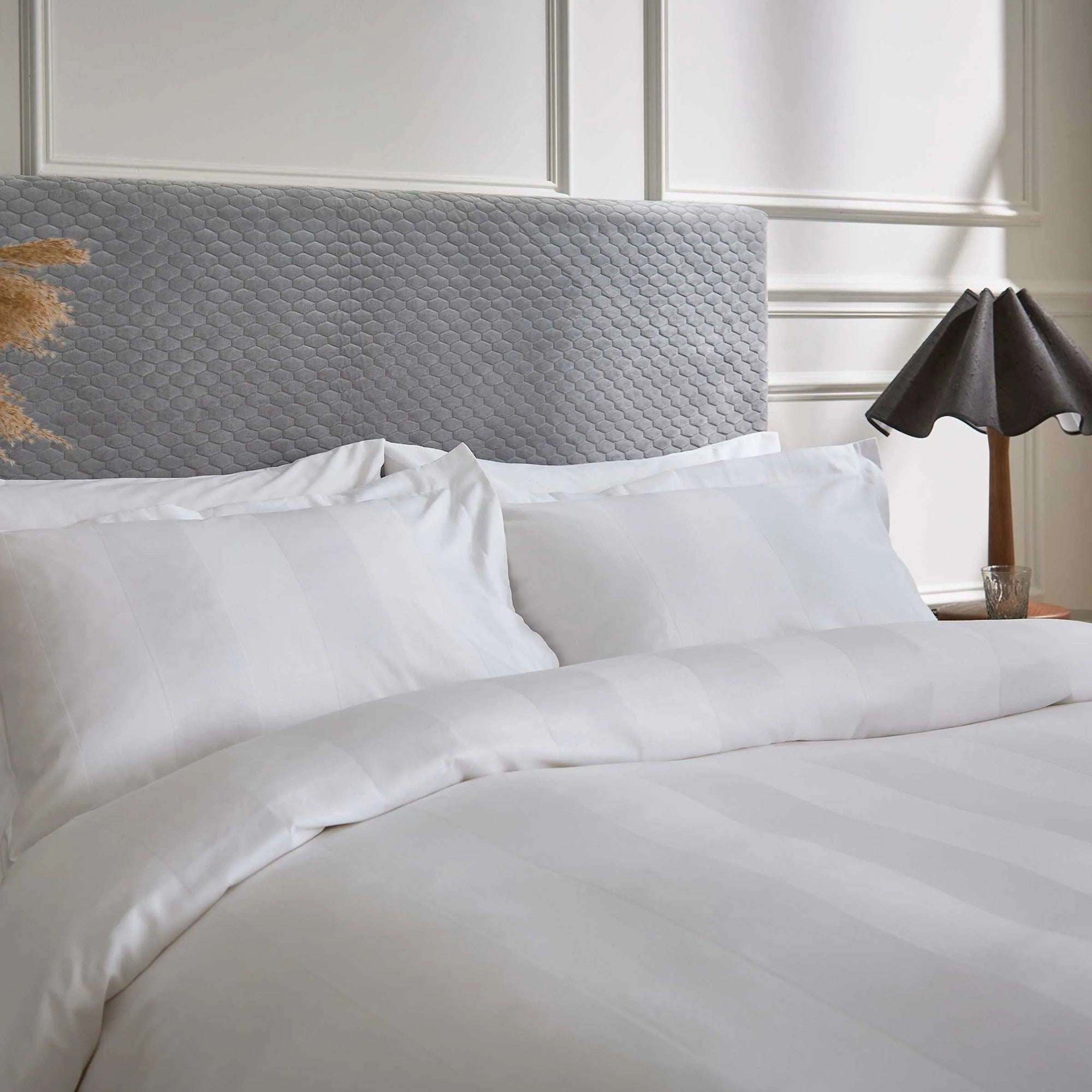 Sierra Dobby Duvet Cover Set in White