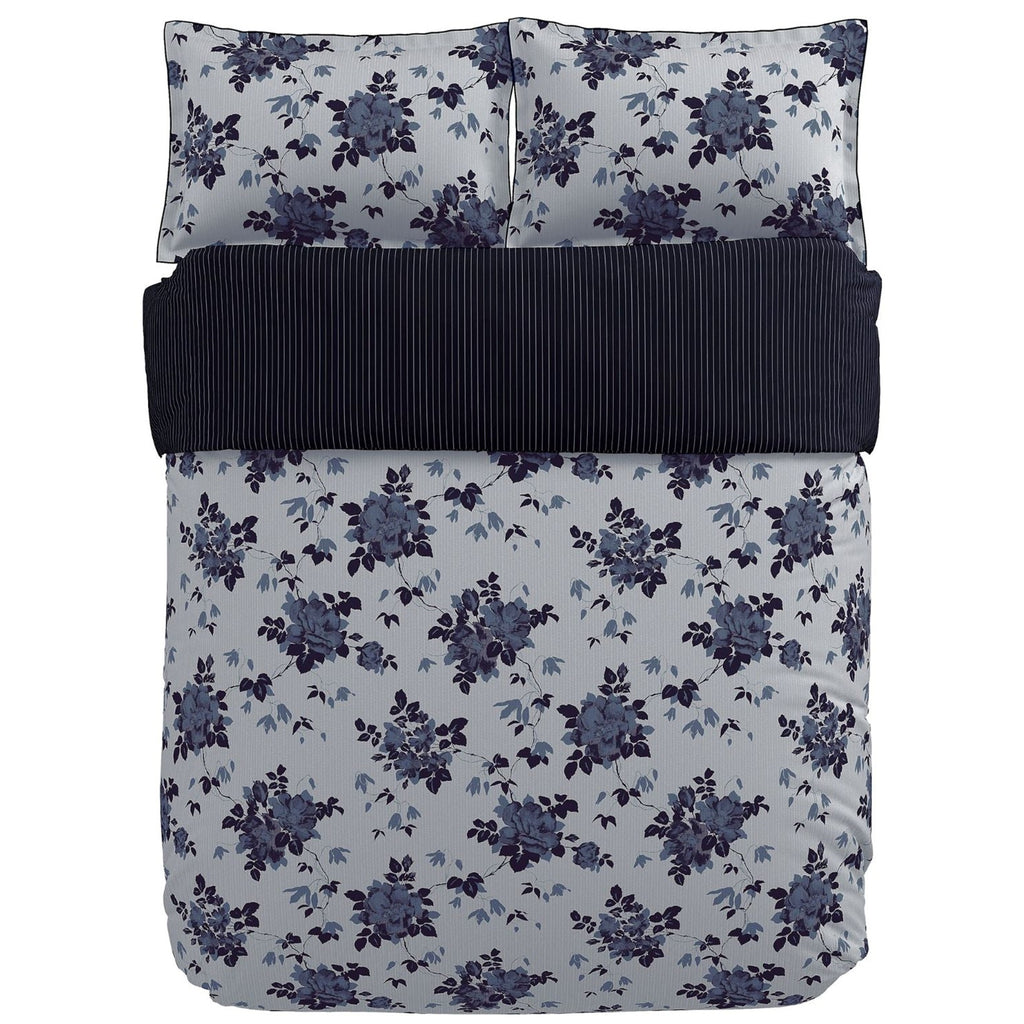 Freya Duvet Cover Set in Indigo