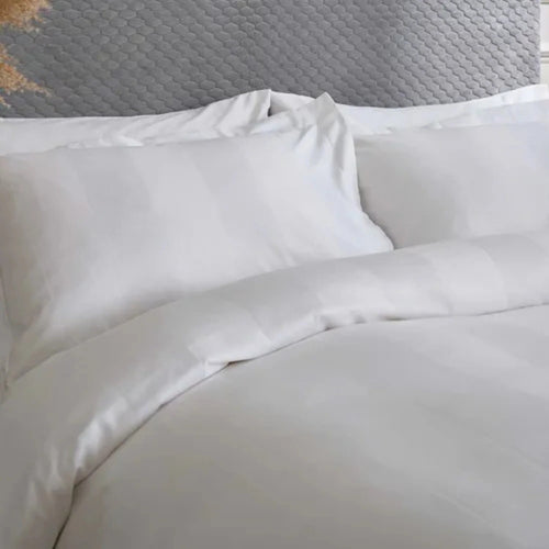 Bedeck of Belfast "Sierra Dobby" Duvet Cover Set in White