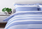 JC "Dyed Jacquard" Duvet Cover Set in Blue Pinstripe