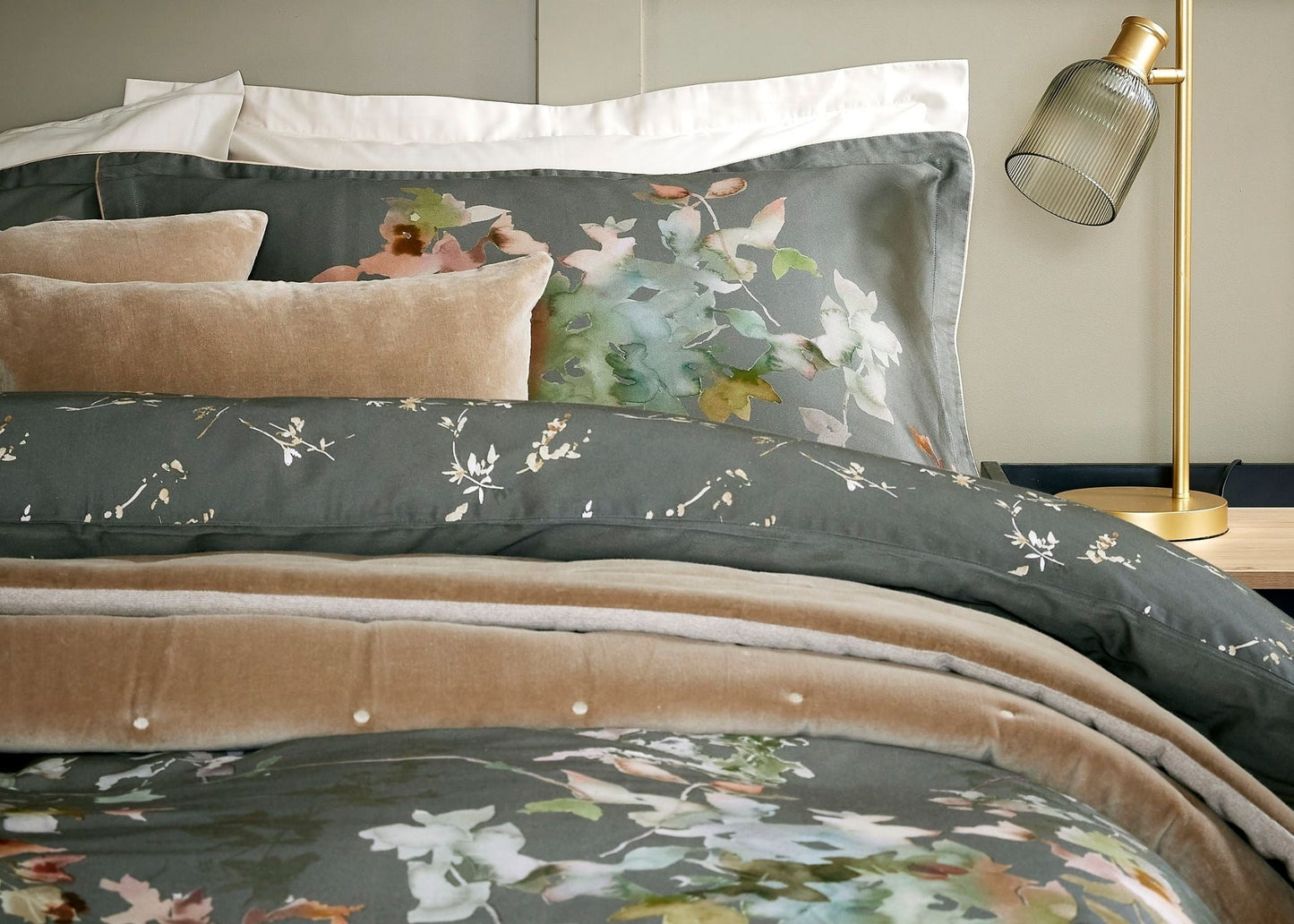Christy "Botanical" Duvet Cover Sets in Forest