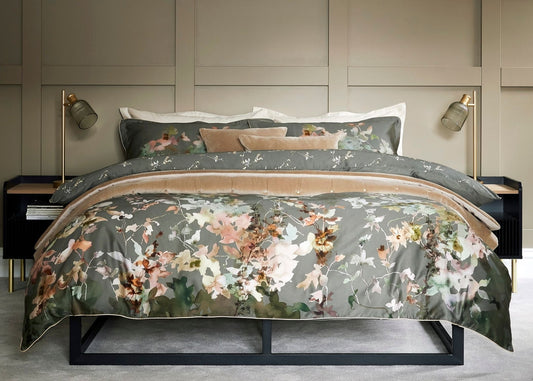 Christy "Botanical" Duvet Cover Sets in Forest