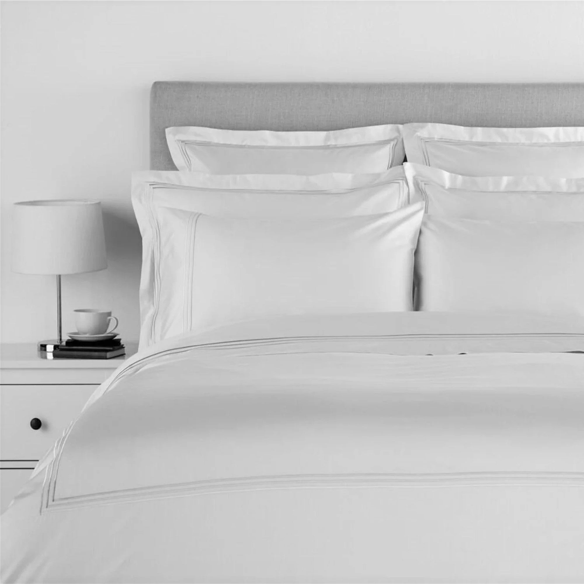 Christy "500TC Luxury Supima " Bed Linen with White Triple Embroidery