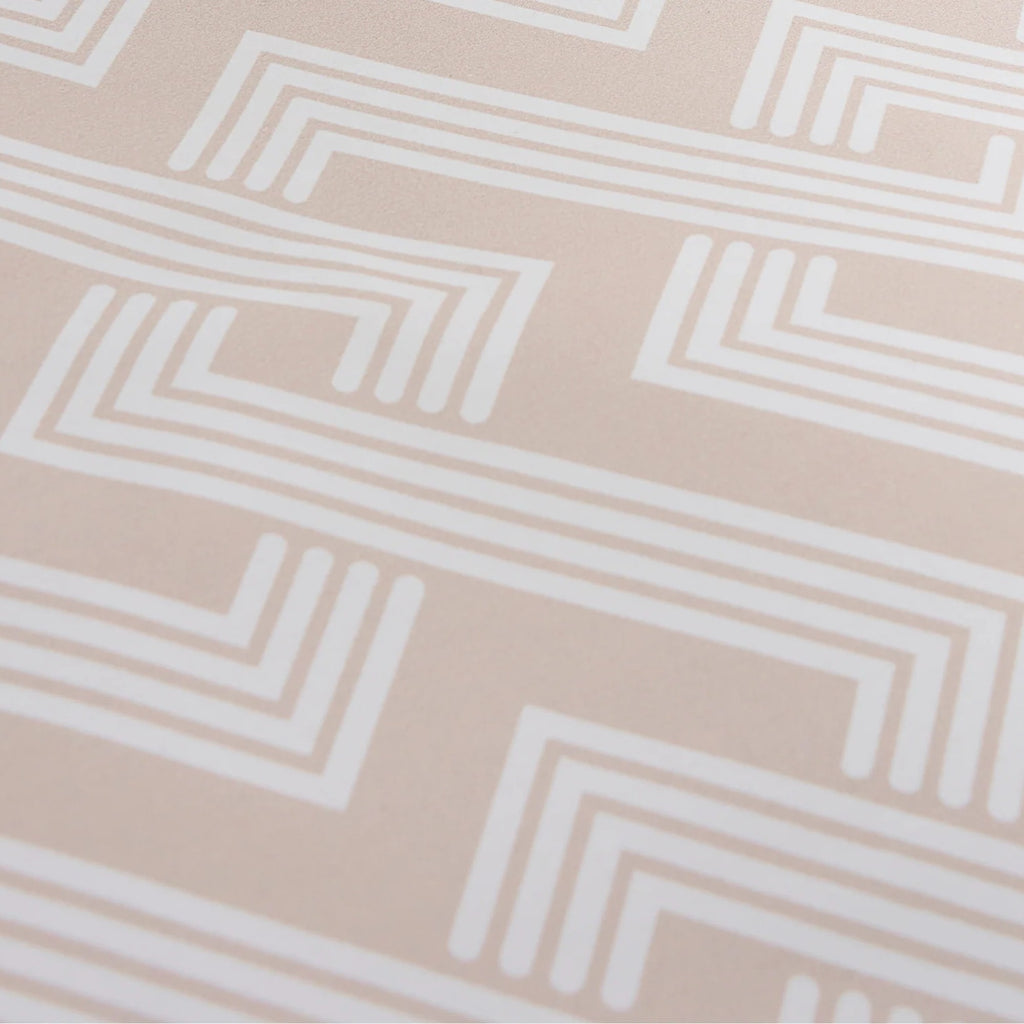 Groove Geometric Duvet Cover Set in Gold