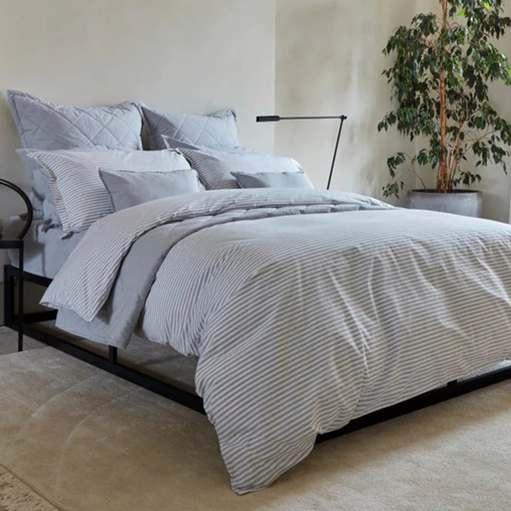 Lerwick Stripe Duvet Cover Sets in Silver