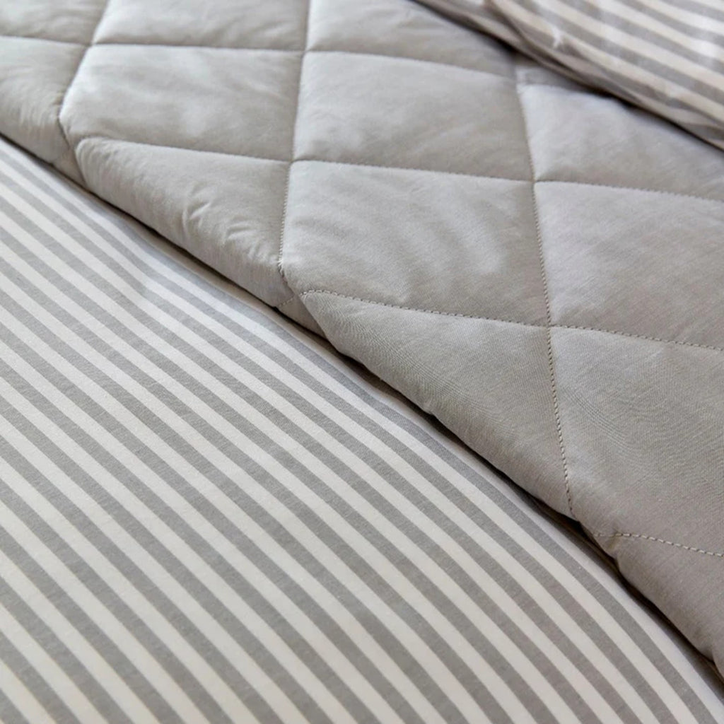 Lerwick Stripe Duvet Cover Sets in Silver