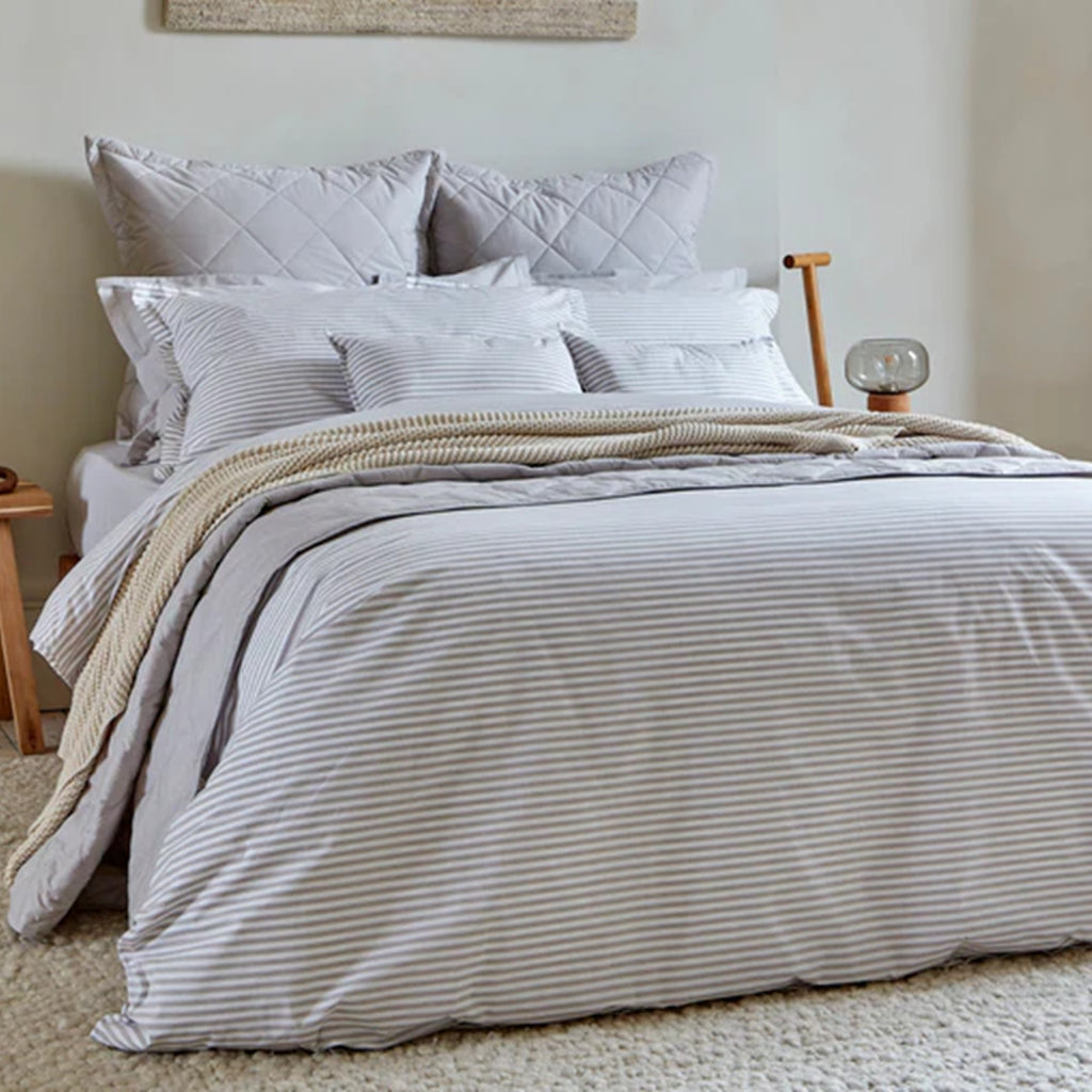 Christy "Lerwick Stripe" Duvet Cover Sets in Stone